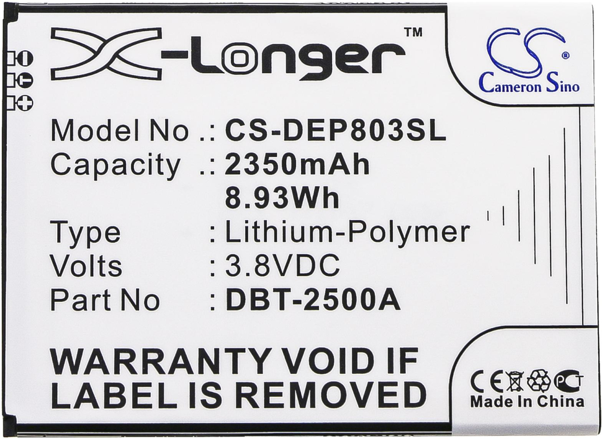 Батерия за смартфон CAMERON SINO - Съвместима с DORO 8035, DSB-0170 DBT-2500A LiPo, 2350 mAh, 3.85 V; CS-DEP803SLна ниска цена с бърза доставка - BestPC.BG