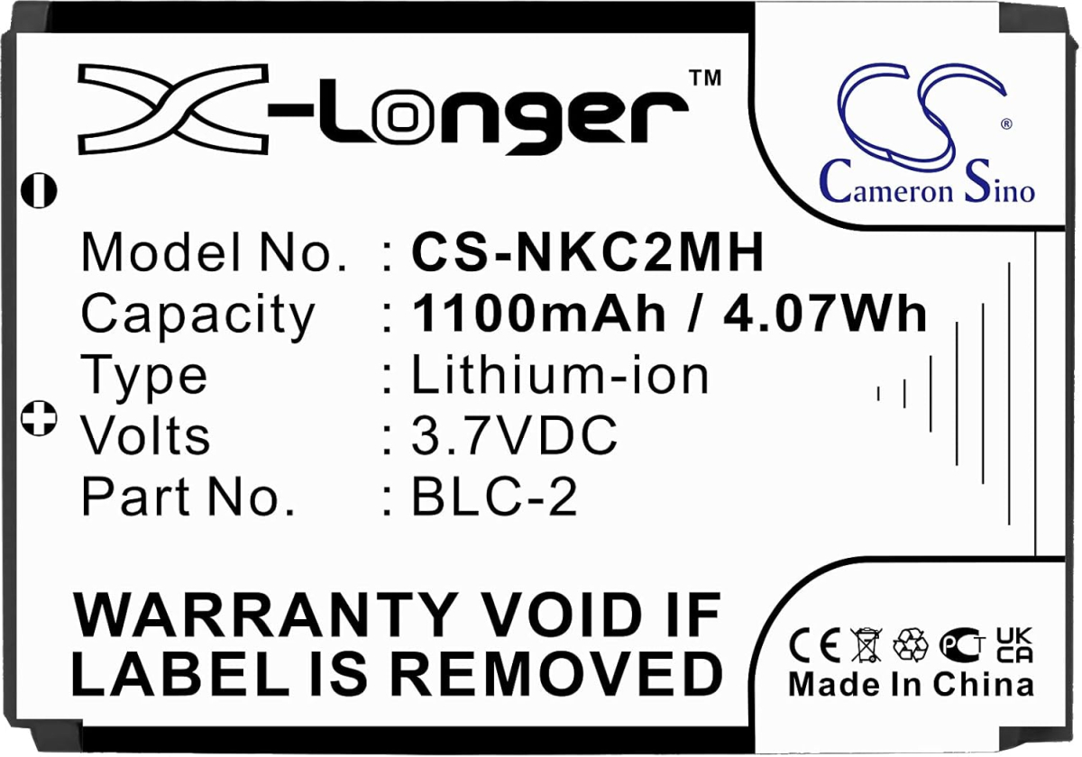 Батерия за смартфон Cameron Sino - Съвместим с NOKIA BLC-2 3310, 3315, 3330, 3350, 1350 mAh, 3.7 V; CS-NKC2MHна ниска цена с бърза доставка - BestPC.BG