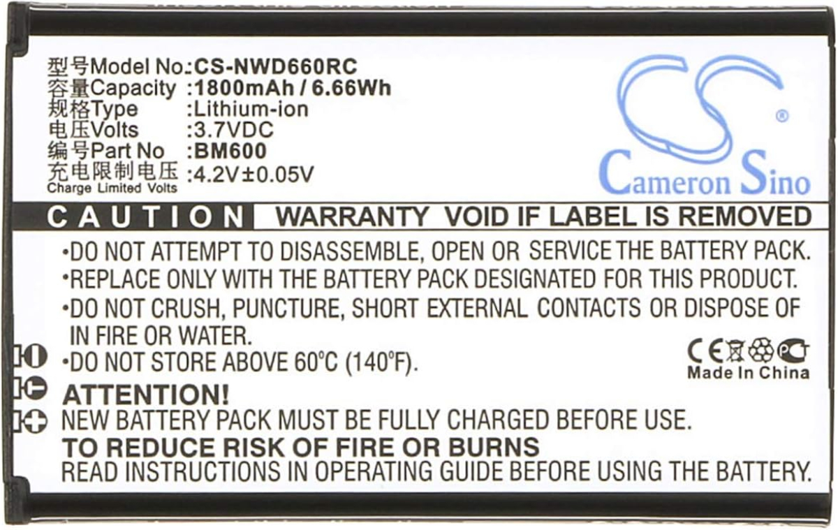 Други CAMERON SINO - Батерия за рутер хотспот ZTE NUBIA WD660 6BT-R600A-0006 / BM600/ZYXEL, 1800 mAh, 3.7 V; CS-NWD660RCна ниска цена с бърза доставка - BestPC.BG
