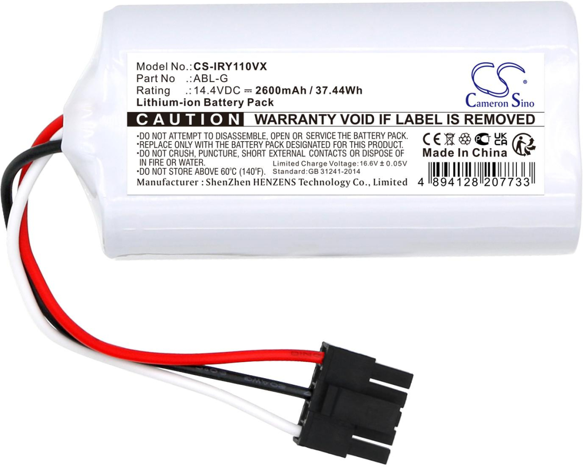 Други CAMERON SINO - Батерия за прахосмукачка iRobot Roomba Combo Essential Y011040 P/N ABL-G LiIon, 2600 mAh, 14.4 V; CS-IRY110VXна ниска цена с бърза доставка - BestPC.BG