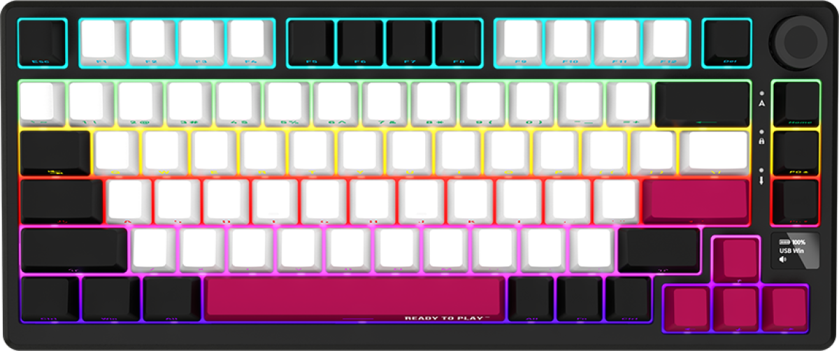 Клавиатура Геймърска LORGAR KBP7075W, Wireless 75% Mechanical Gaming Keyboard Pro, Black-red, EN layout, Черна/Бялана ниска цена с бърза доставка - BestPC.BG