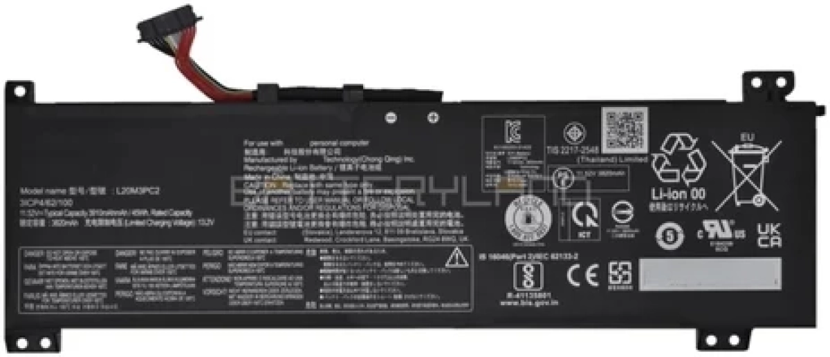 L20M3PC2 батерия за лаптоп Lenovo, 3 клетки, 11.55V, 42Whна ниска цена с бърза доставка - BestPC.BG