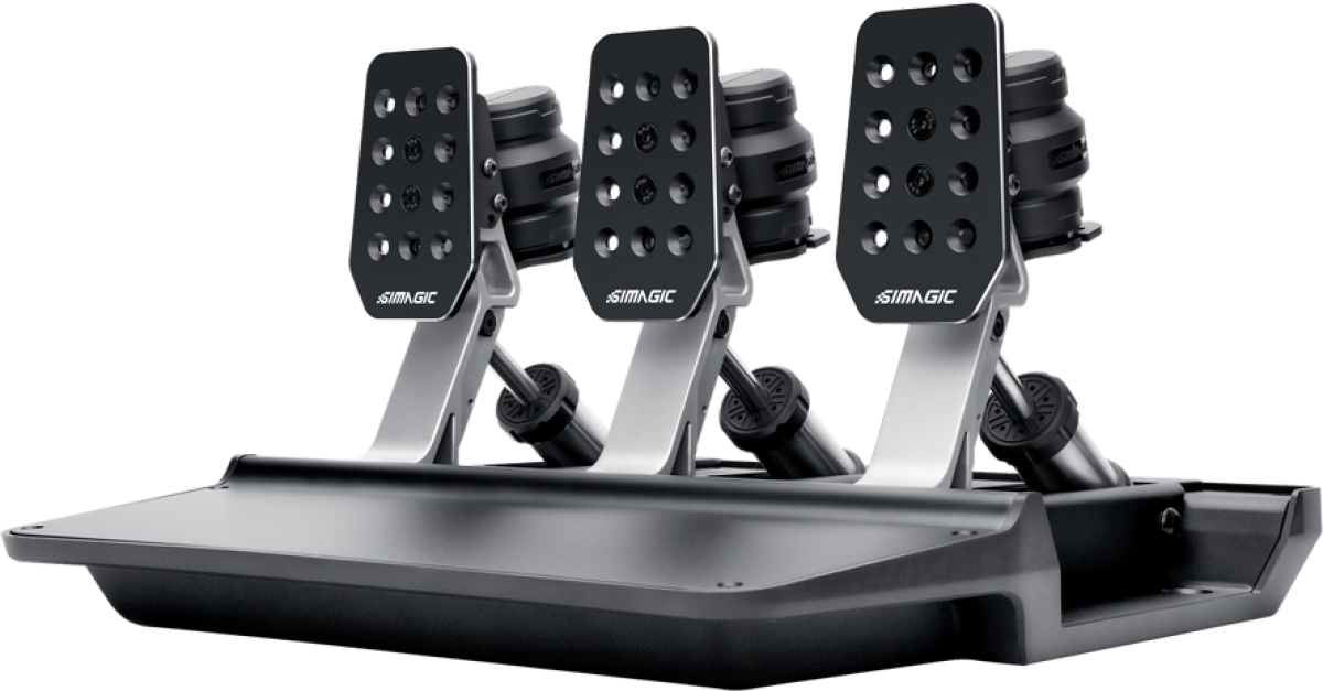 Комплект педали SIMAGIC P500 за начално ниво с тензодатчик 100 кг, сензор за ъгъл на Хол, черенна ниска цена с бърза доставка - BestPC.BG