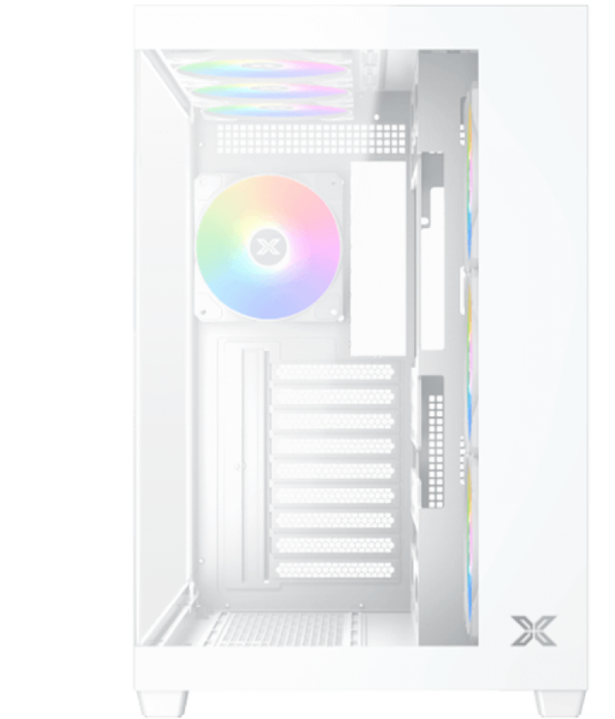 Кутия Aqua V Air Arctic (White, ATX, U3x2+Type C, 2PCS TG, 6PCS Z22A Arctic Reverse & 1PC Z22A Arctic & ARGB Remote Control Kit)на ниска цена с бърза доставка - BestPC.BG