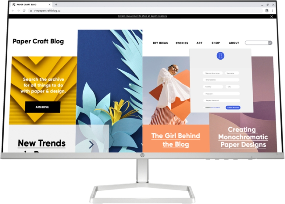 Монитор HP Series 5 - 527sw (94F46E9), 27" IPS, FullHD (1920x1080) 100Hz, 16:9, 5ms, 1500:1, 300cd/m2, 2xHDMI, VGA, Whiteна ниска цена с бърза доставка - BestPC.BG