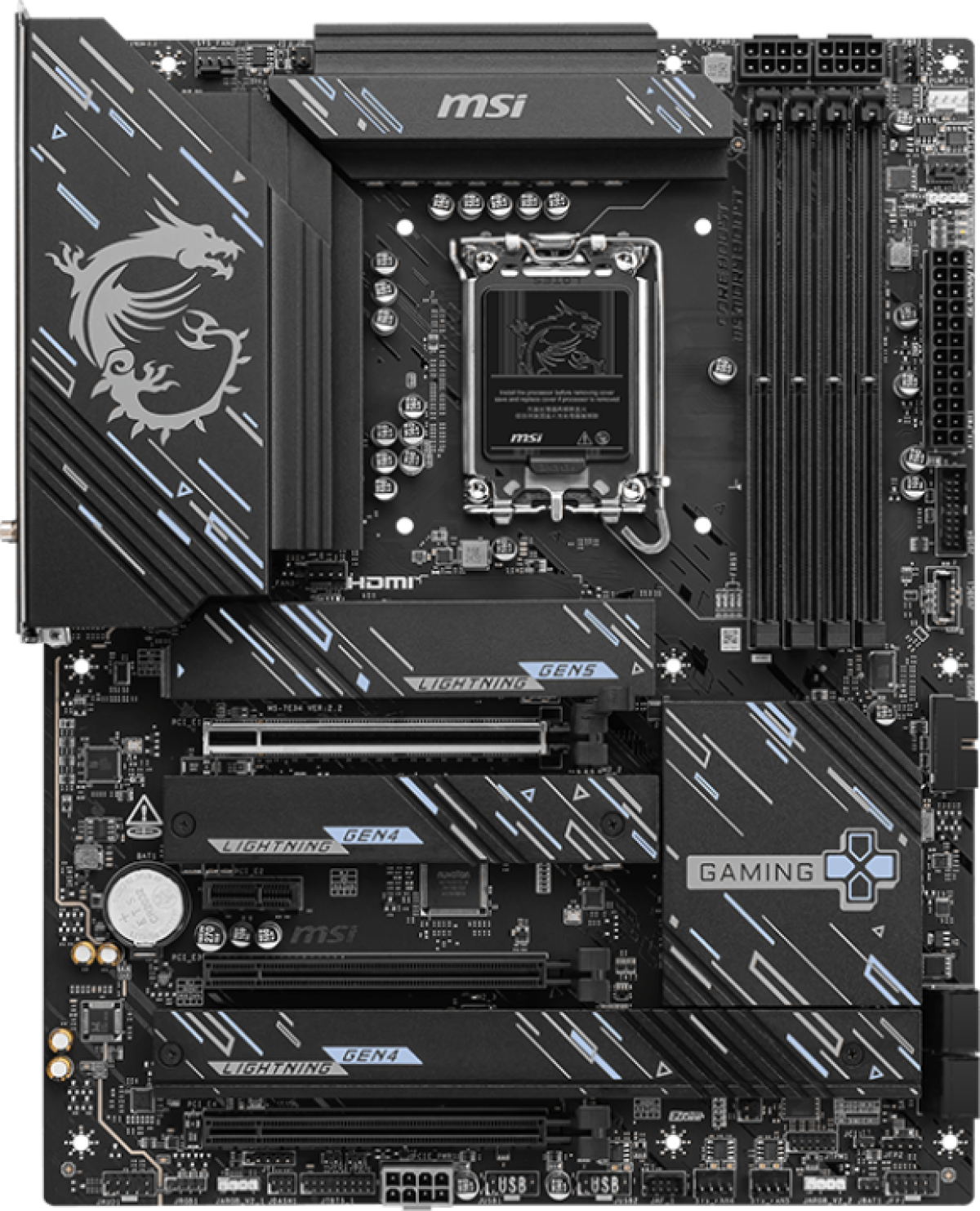 Дънна платка MSI Z890 GAMING PLUS WIFI - LGA 1851, 4 x DDR5 UDIMM, Максимален капацитет на паметта 256 GB, ATXна ниска цена с бърза доставка - BestPC.BG