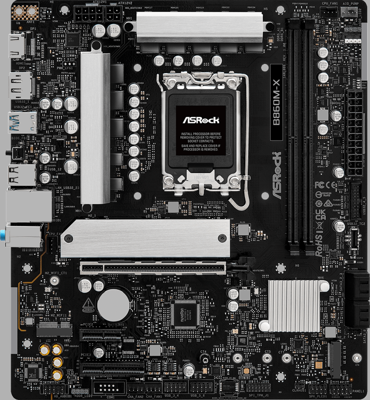 Дънна платка ASROCK B860M-X LGA1851 DDR5 mATX MBна ниска цена с бърза доставка - BestPC.BG