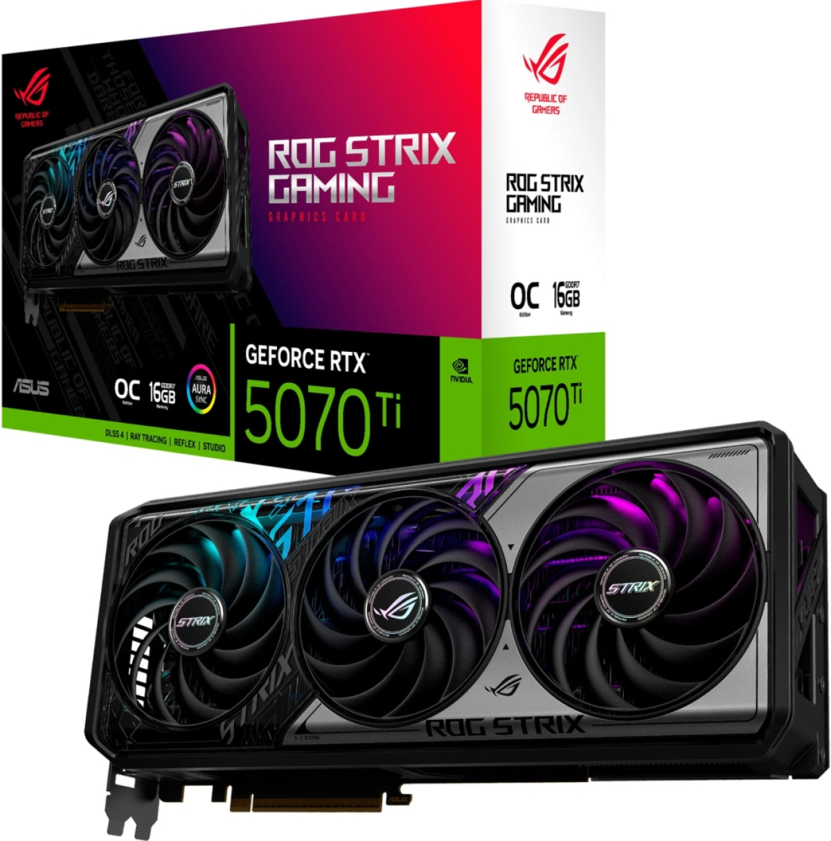Видеокарта Asus ROG Strix GeForce RTX 5070 Ti 16GB GDDR7 OCна ниска цена с бърза доставка - BestPC.BG