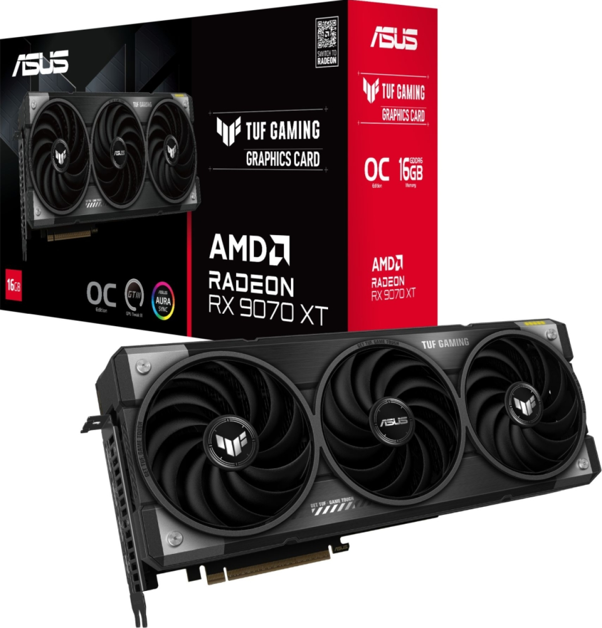 Видеокарта Asus TUF Gaming RX 9070XT 16GB GDDR6 OC, 256-bit, 850 W, HDMI 2.1b, 3 x DisplayPort 2.1aна ниска цена с бърза доставка - BestPC.BG