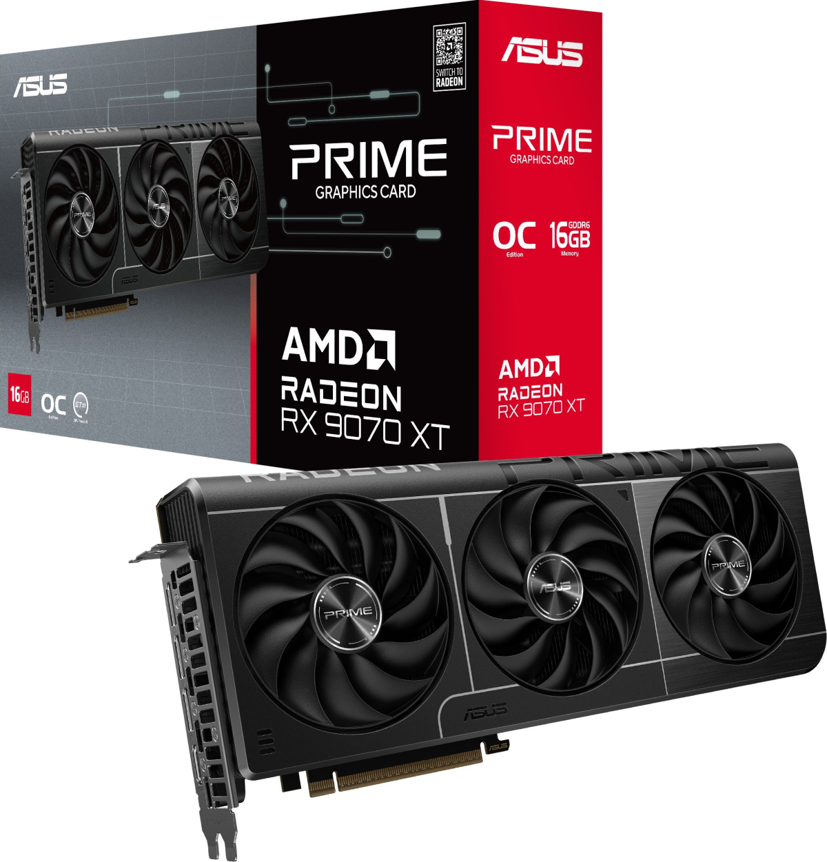 Видеокарта ASUS Prime Radeon RX 9070 XT OC Edition 16GB GDDR6на ниска цена с бърза доставка - BestPC.BG