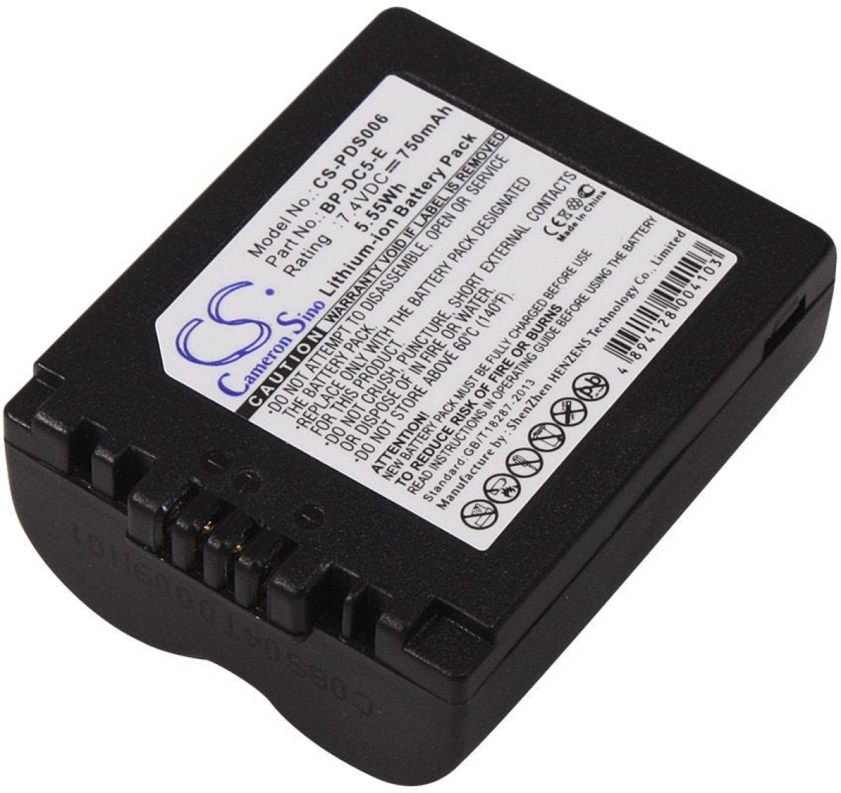 Продукт Батерия за апарат Panasonic CGR-S006 LiIon 7.4V 750mAh  Cameron Sinoна ниска цена с бърза доставка - BestPC.BG