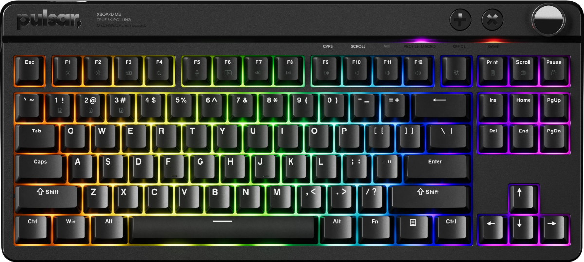 Клавиатура Геймърска Pulsar Professional Gaming Mechanical Keyboard Xboard MS TKL ANSI Black - 8K, Чернана ниска цена с бърза доставка - BestPC.BG