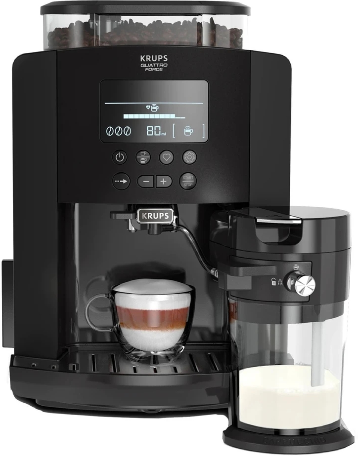 Krups EA819N10 ESP Arabika Latte Black EUна ниска цена с бърза доставка - BestPC.BG