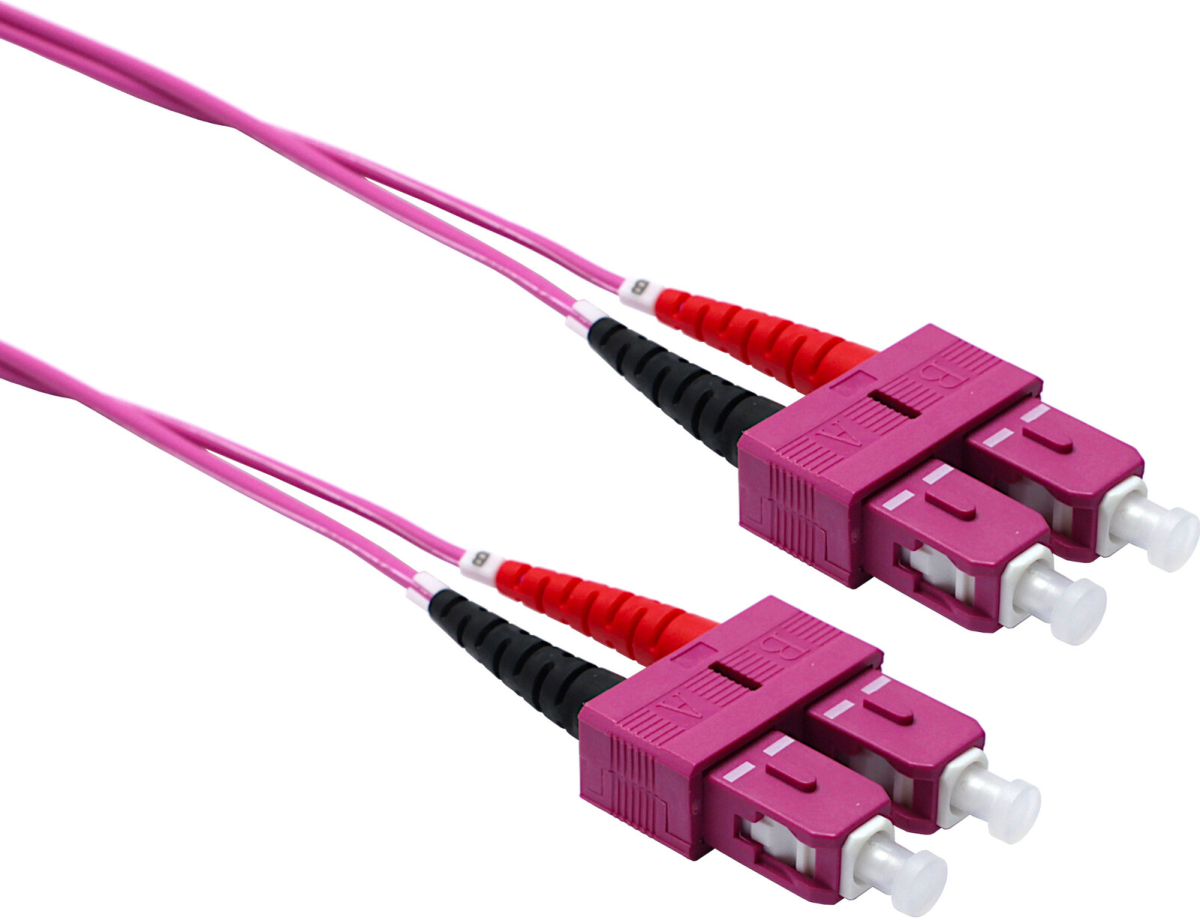 Оптична пач корда SC-SC мултимод OM4 дуплекс 3мм оптичен пач кабел — 1 метърна ниска цена с бърза доставка - BestPC.BG