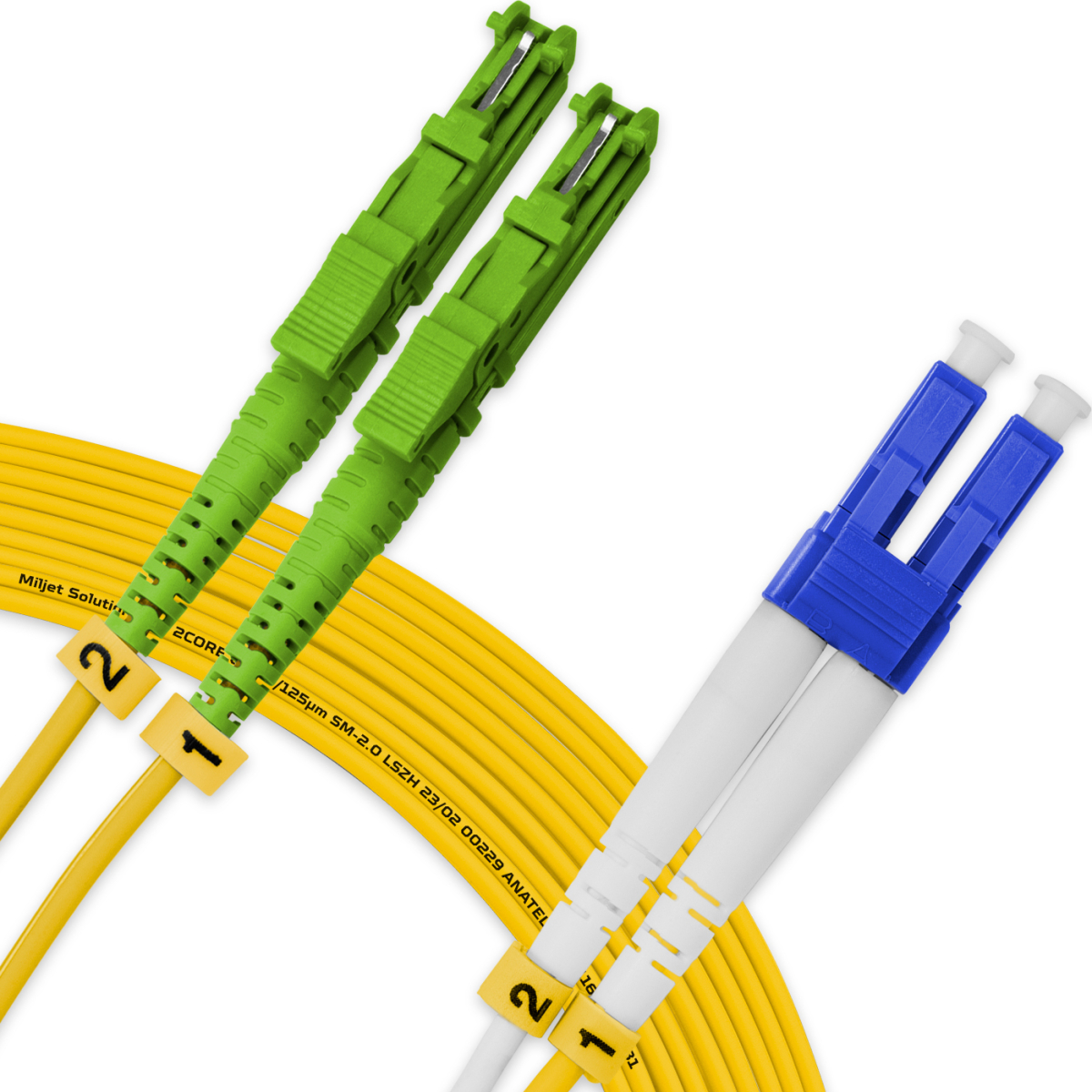 Оптична пач корда Conneu E2A-SC Uniboot Cord, OS2 Yellow 3mm, 15 mна ниска цена с бърза доставка - BestPC.BG