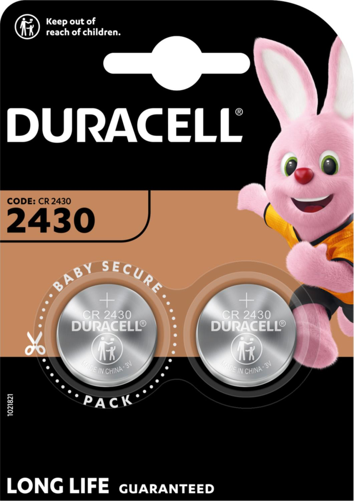 Бутонна батерия литиева DURACELL CR2430, 3V,  2 бр. в блистер, цена за 2 бр. батериина ниска цена с бърза доставка - BestPC.BG