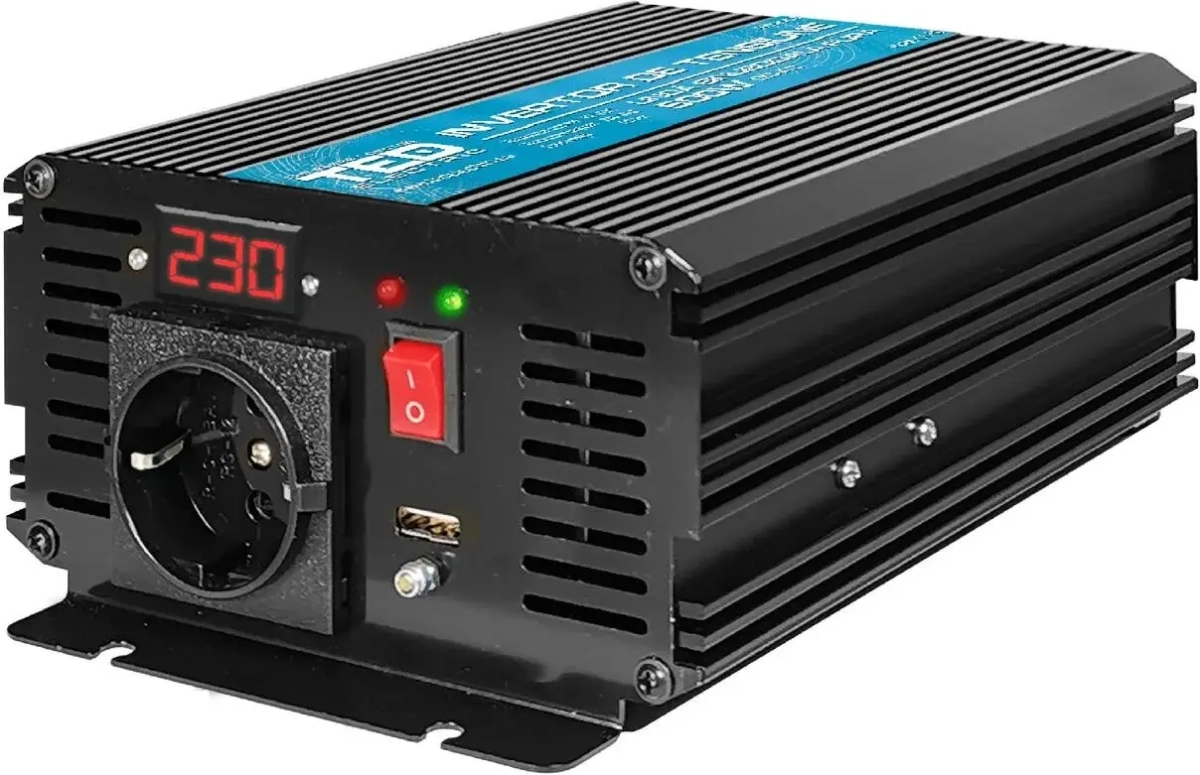 Инвертор 12-220 V  DC-AC 500-1000W Pure Sine Wave TED000422  TED ELECTRICна ниска цена с бърза доставка - BestPC.BG
