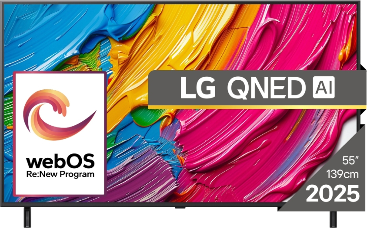 Телевизор LG 55QNED80A3A, 55" 4K QNED HDR Smart TV, 3840x2160, DVB-T2-C-S2, Bluetooth 5.1, HDMI, LANна ниска цена с бърза доставка - BestPC.BG