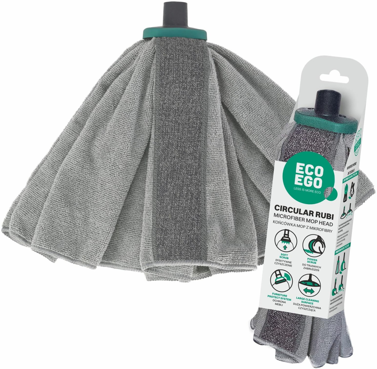 Моп York Eco Ego Rubi, микрофибър, с конусовидна резбана ниска цена с бърза доставка - BestPC.BG