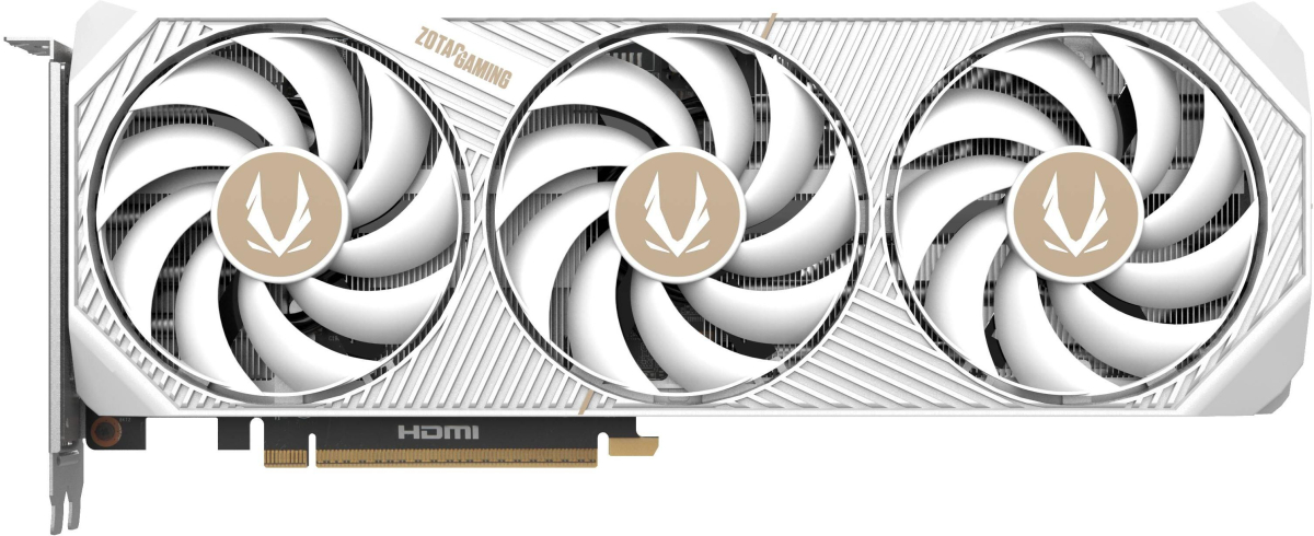 Видеокарта ZOTAC GAMING RTX 5070 AMP White Edition - 12GB GDDR7, 28 Gbps, 192 b, 2587 MHzна ниска цена с бърза доставка - BestPC.BG