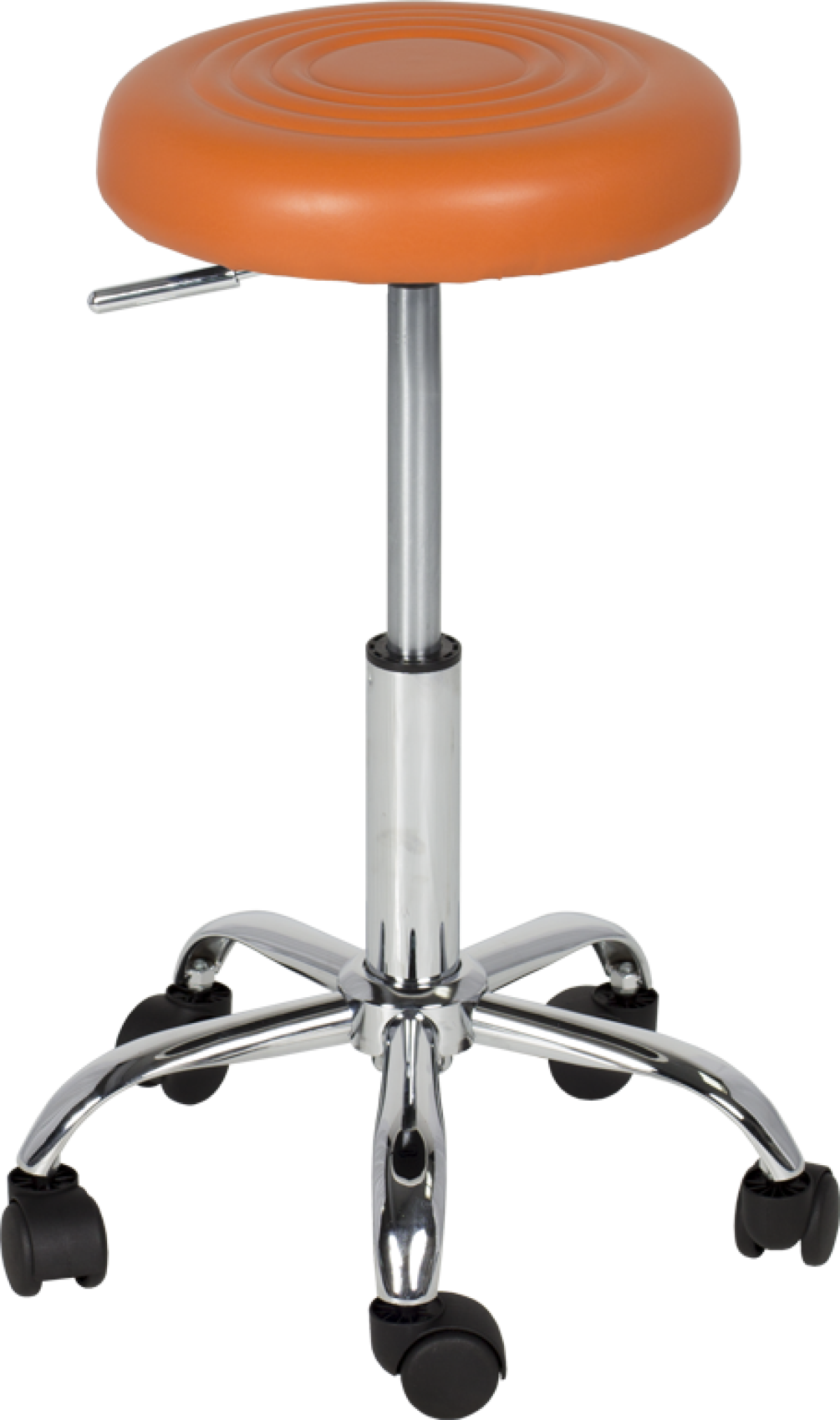 Табуретка с колелца Carmen 3075 - оранжевна ниска цена с бърза доставка - BestPC.BG