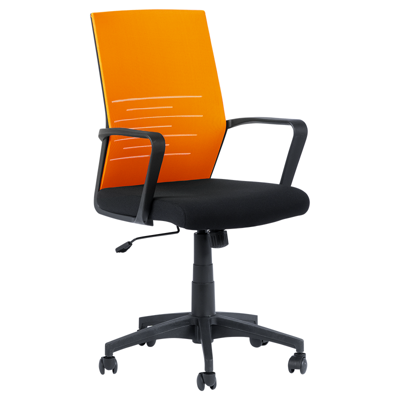 Работен офис стол Carmen 7041- черен - оранжевна ниска цена с бърза доставка - BestPC.BG