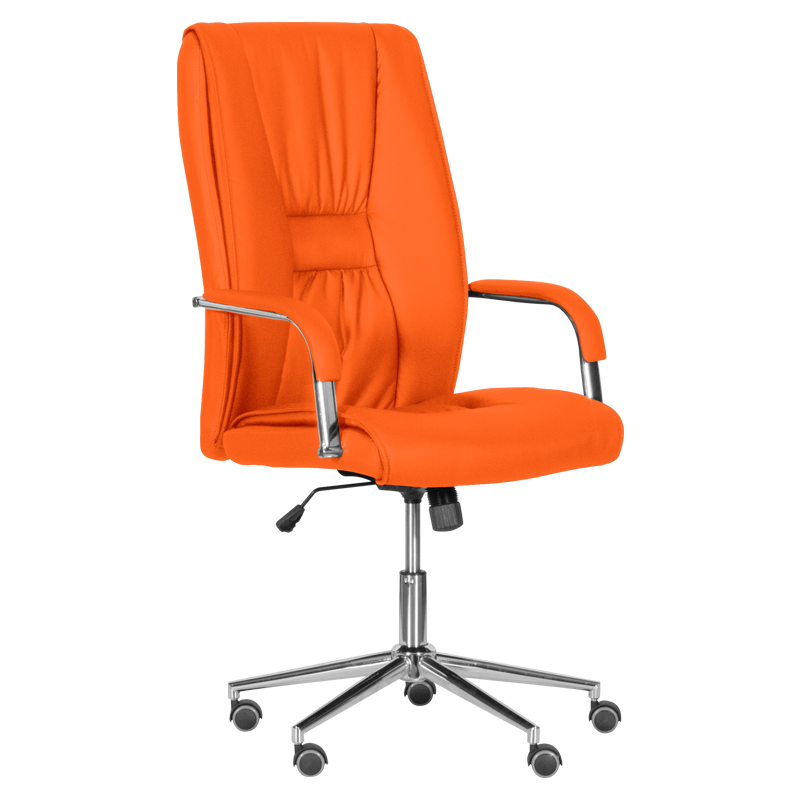 Президентски офис стол Carmen 6500-1 - оранжевна ниска цена с бърза доставка - BestPC.BG