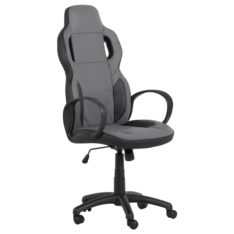 Геймърски стол Carmen 7510 - черно-сивна ниска цена с бърза доставка - BestPC.BG