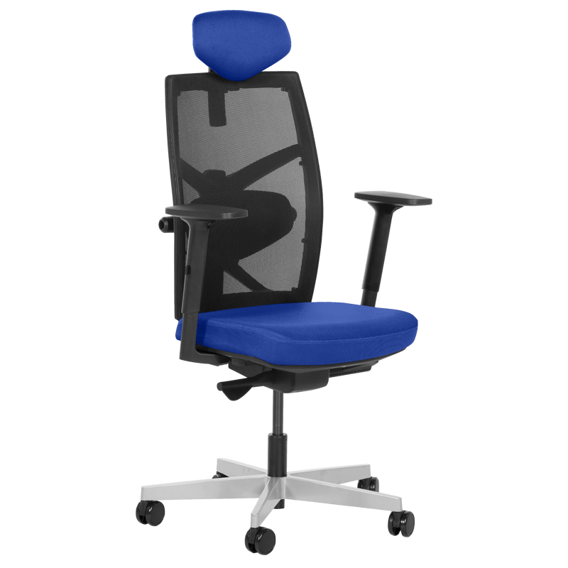 Ергономичен стол FREDO - кралско синна ниска цена с бърза доставка - BestPC.BG