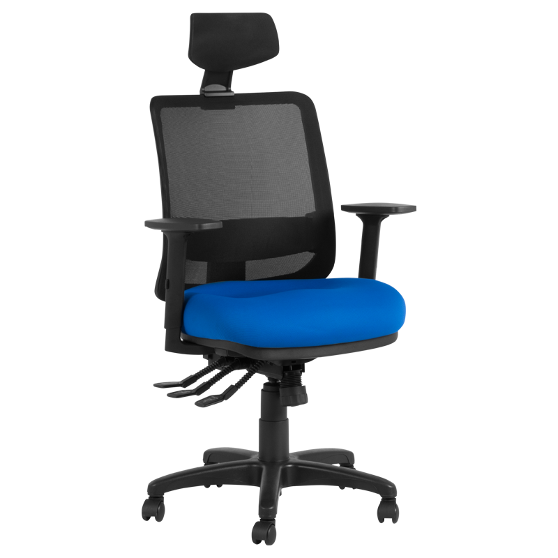 Ергономичен стол SEVERO - кралско синна ниска цена с бърза доставка - BestPC.BG