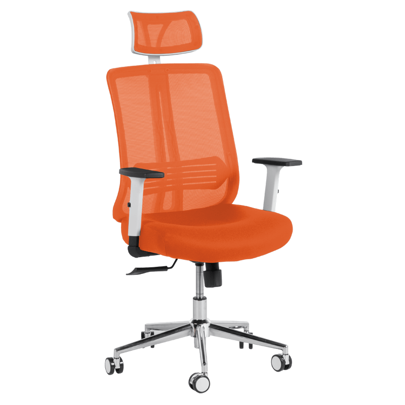 Президентски офис стол LORENA LUX - оранжевна ниска цена с бърза доставка - BestPC.BG