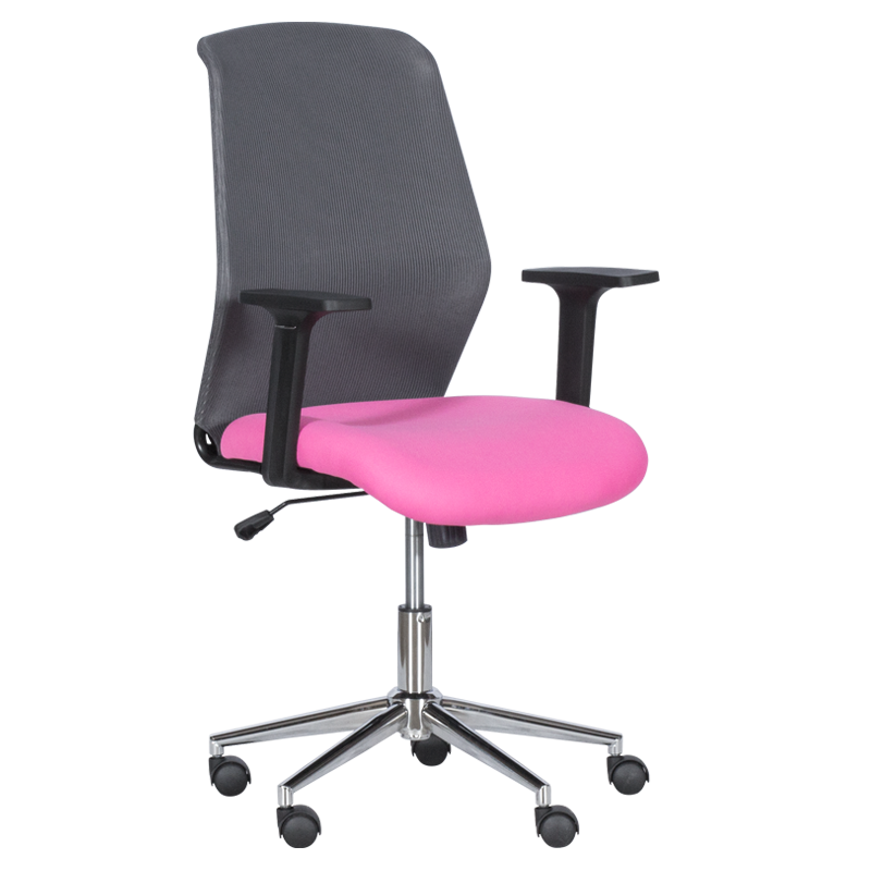 Работен офис стол Carmen 7047-1 - сив-розовна ниска цена с бърза доставка - BestPC.BG