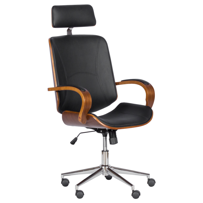 Президентски офис стол Carmen 6401 - орех - чернона ниска цена с бърза доставка - BestPC.BG