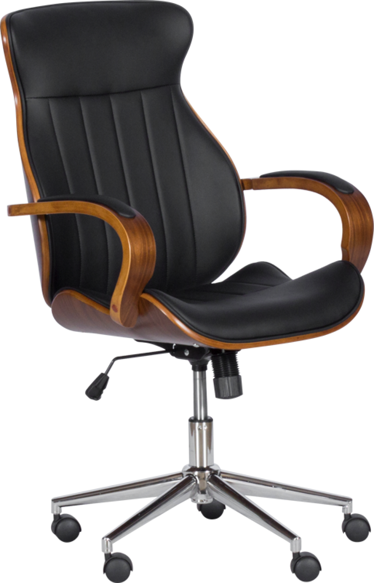 Президентски офис стол Carmen 6402 - орех - чернона ниска цена с бърза доставка - BestPC.BG