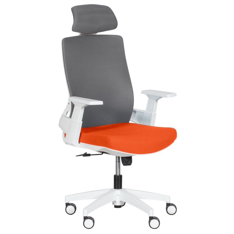 Президентски офис стол Carmen 7546 - оранжев - сивна ниска цена с бърза доставка - BestPC.BG