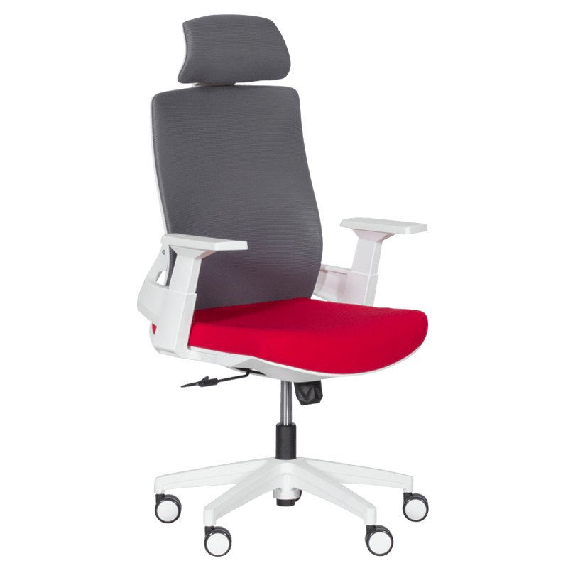 Президентски офис стол Carmen 7546 - червен - сивна ниска цена с бърза доставка - BestPC.BG