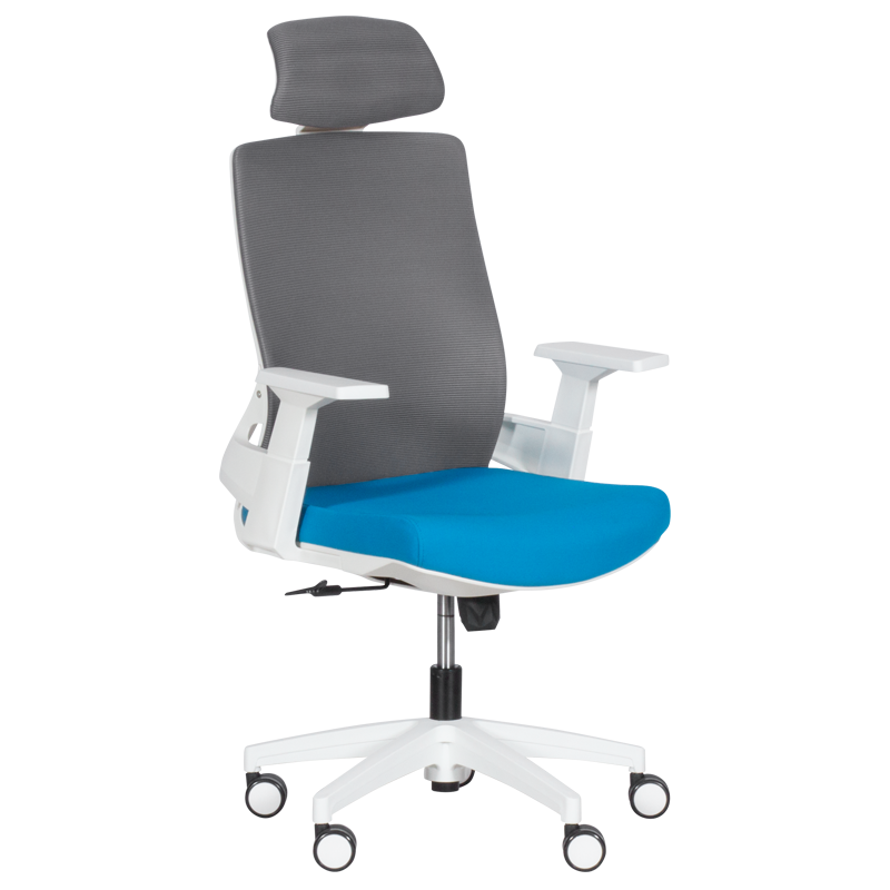 Президентски офис стол Carmen 7546 - син-сивна ниска цена с бърза доставка - BestPC.BG