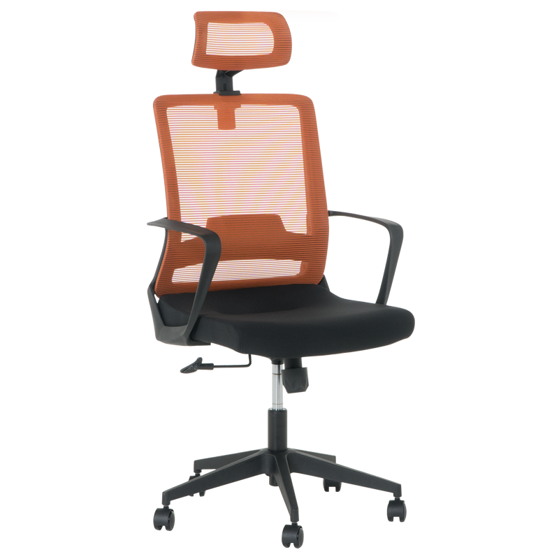 Президентски офис стол Carmen 7562 - черно - оранжевона ниска цена с бърза доставка - BestPC.BG