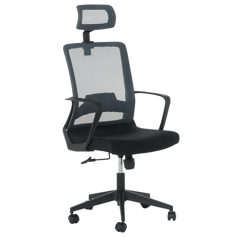 Президентски офис стол Carmen 7562 - черно - сивона ниска цена с бърза доставка - BestPC.BG