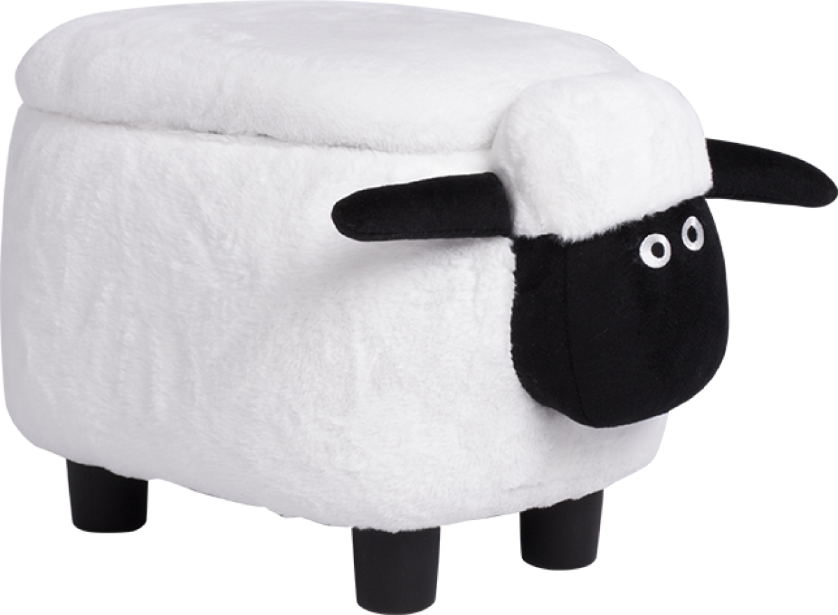 Детска табуретка с ракла - бяла овцана ниска цена с бърза доставка - BestPC.BG