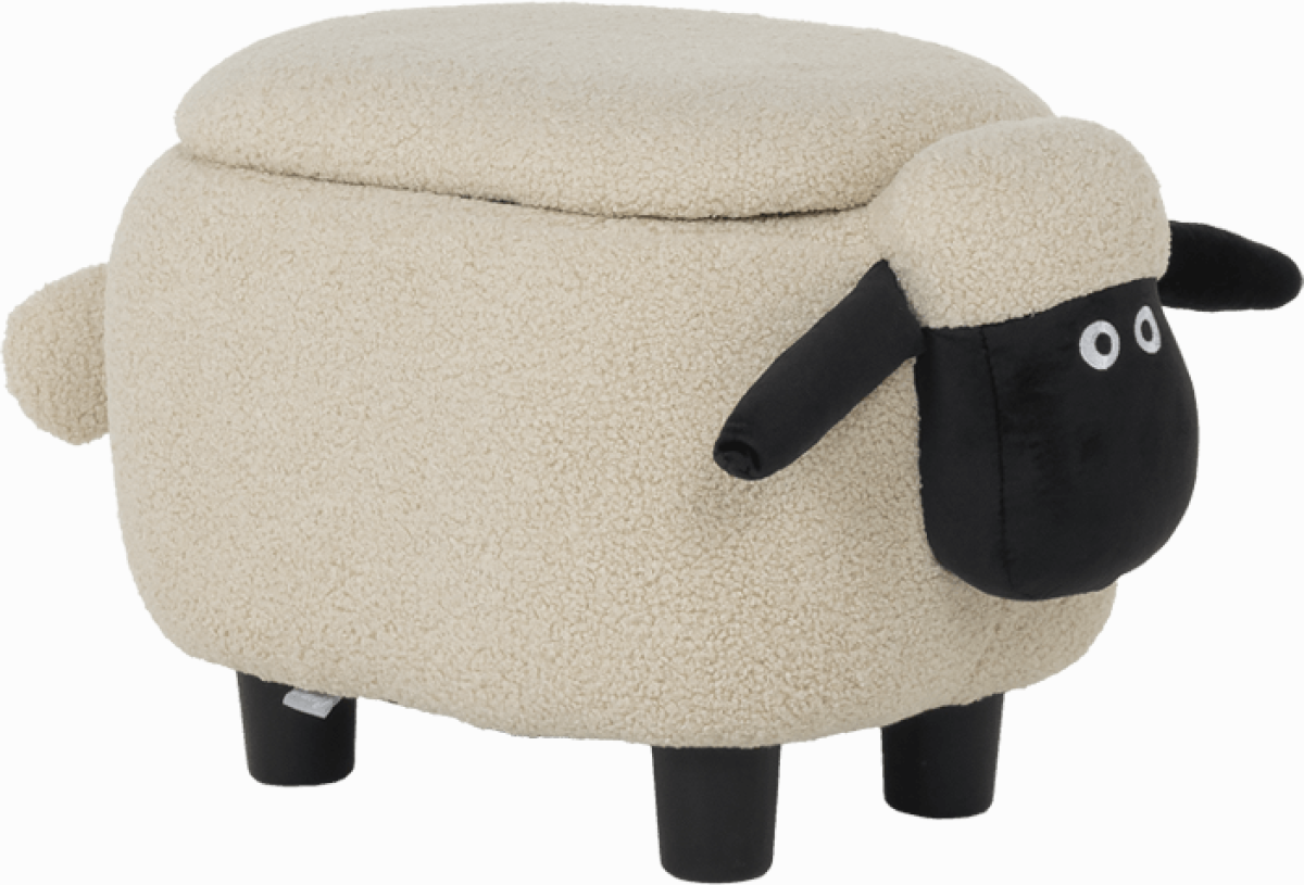 Детска табуретка с ракла - бежова овцана ниска цена с бърза доставка - BestPC.BG