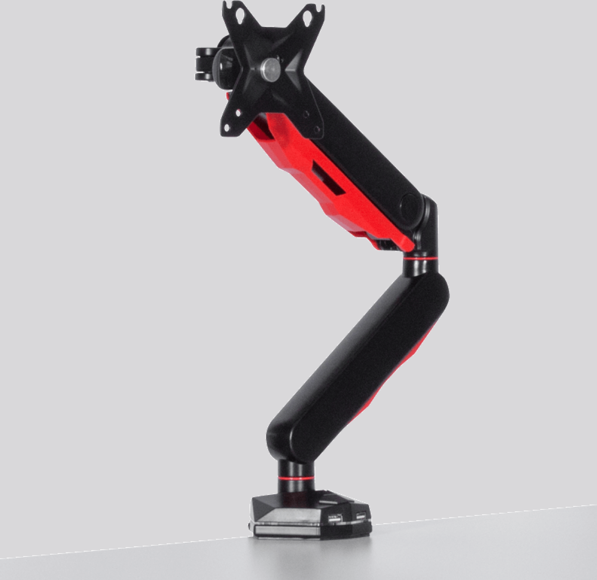 Геймърска стойка за монитор с газов амортисьор Carmen CR-530 - черно - червенана ниска цена с бърза доставка - BestPC.BG