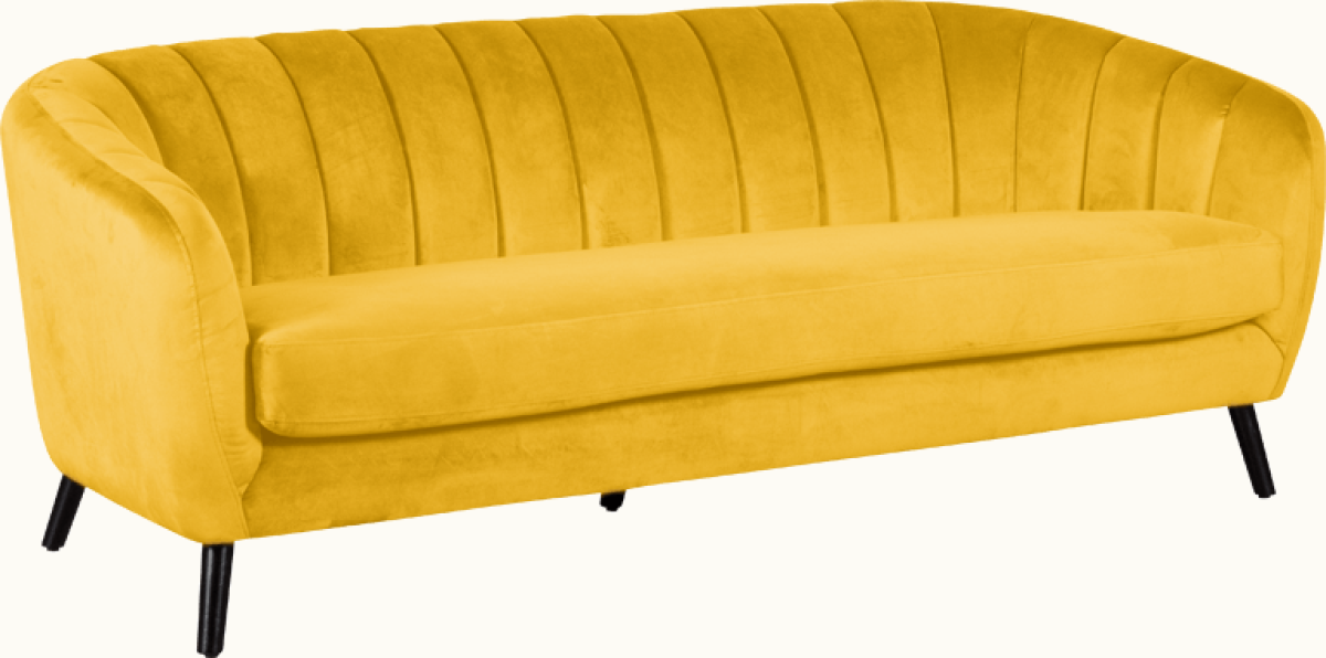 Триместно канапе GRETA - жълто HLRна ниска цена с бърза доставка - BestPC.BG