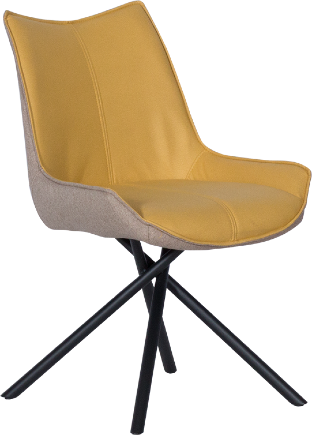 Трапезен стол HALTON - жълт DX-033на ниска цена с бърза доставка - BestPC.BG