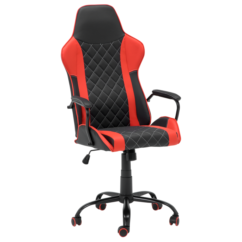 Геймърски стол Carmen 6310 - черен - червенна ниска цена с бърза доставка - BestPC.BG