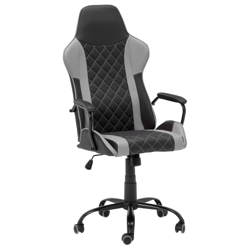 Геймърски стол Carmen 6310 - черен - сивна ниска цена с бърза доставка - BestPC.BG