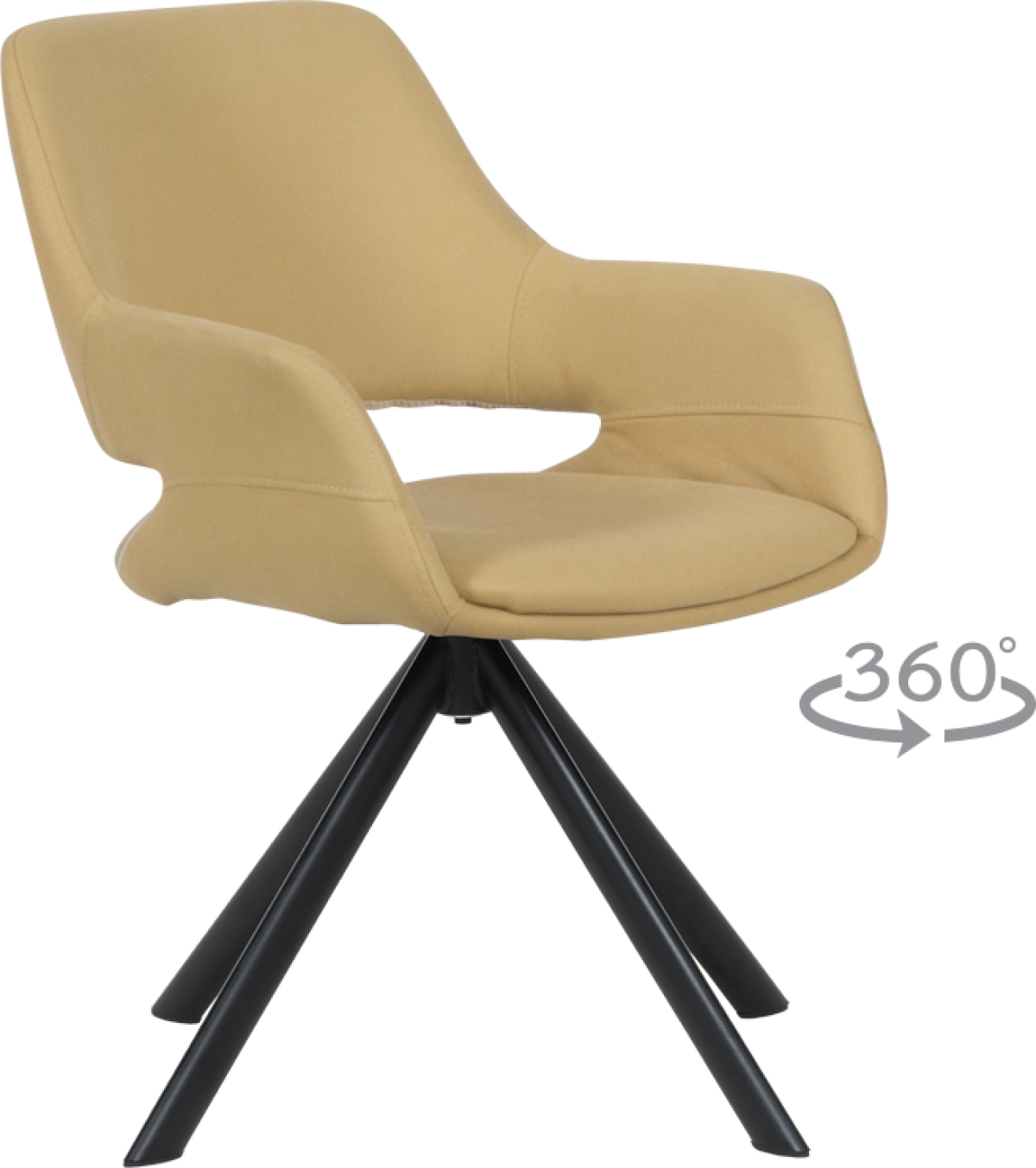 Трапезен стол DEVON - жълт SF 1на ниска цена с бърза доставка - BestPC.BG