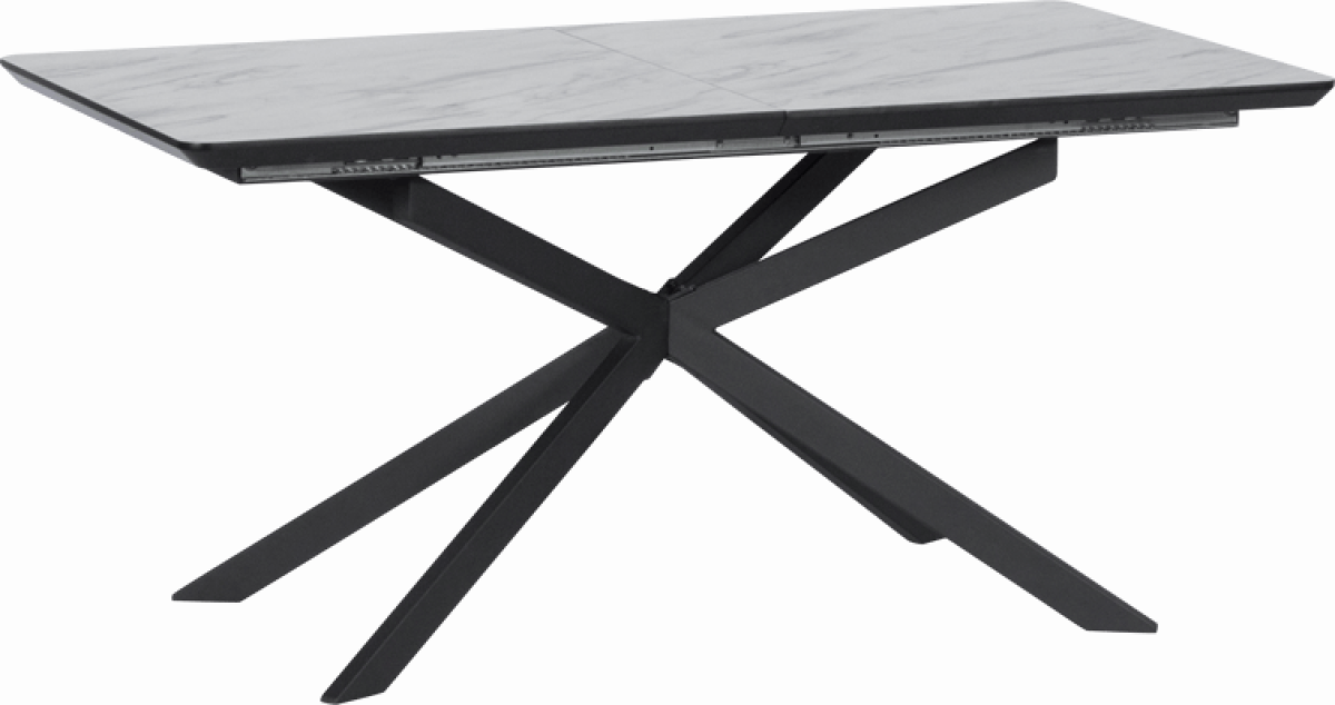 Разтегателна трапезна маса OMAHA - бял - тъмносивна ниска цена с бърза доставка - BestPC.BG