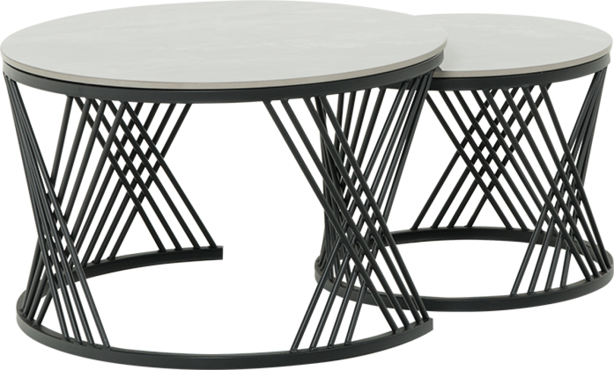 Комплект помощни холни масички FRESNO ДЕКО - сивна ниска цена с бърза доставка - BestPC.BG