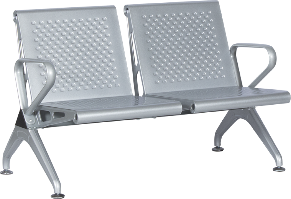 Офис стол Посетителска пейка с 2 места Carmen CR-1031-2 - сребърнана ниска цена с бърза доставка - BestPC.BG